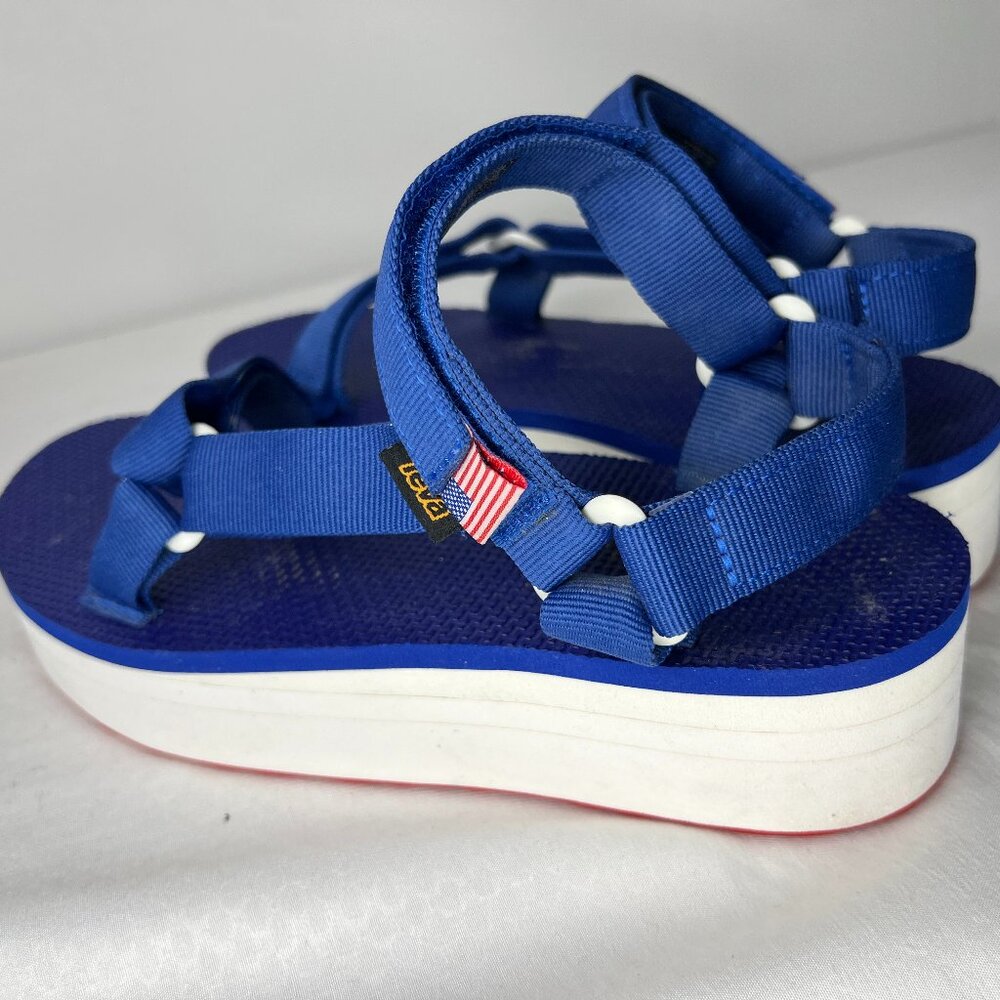 Teva Sandals Size 10 USA Red White Blue